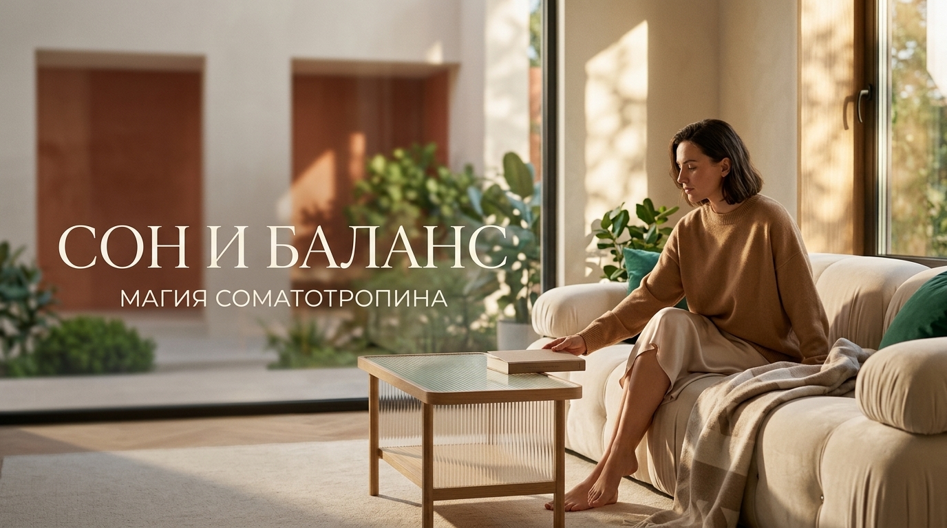 { "result": { "filename": "sleep-fat-burning-somatotropin", "title": "Сон для похудения: соматотропин и метаболизм", "alt": "Гормон соматотропин сжигает жир ночью - влияние здорового сна на метаболизм и похудение", "caption": "Качественный сон ускоряет метаболизм и сжигает жир лучше жестких диет благодаря выработке соматотропина.", "info": "Иллюстрация к статье о научных открытиях 2026 года: влияние качественного сна и гормона роста (соматотропина) на процесс похудения и преодоление эффекта плато (когда вес стоит на месте)." } }
