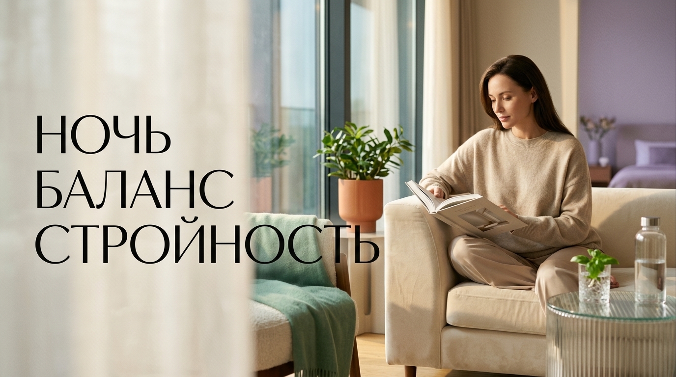 { "result": { "filename": "sleep-deficiency-weight-plateau-fat-burner", "title": "Причина застоя веса — дефицит сна", "alt": "Связь дефицита сна и остановки веса: как ночной жиросжигатель ускоряет метаболизм и снимает отеки во время сна", "caption": "Здоровый сон — ваш главный секрет для ускорения метаболизма и избавления от утренних отеков.", "info": "Иллюстрация к статье о причинах застоя веса (плато) из-за нехватки сна в ритме 2026 года. Изображение раскрывает концепцию работы ночных жиросжигателей, их влияние на обмен веществ и устранение отечности во время ночного отдыха." } }