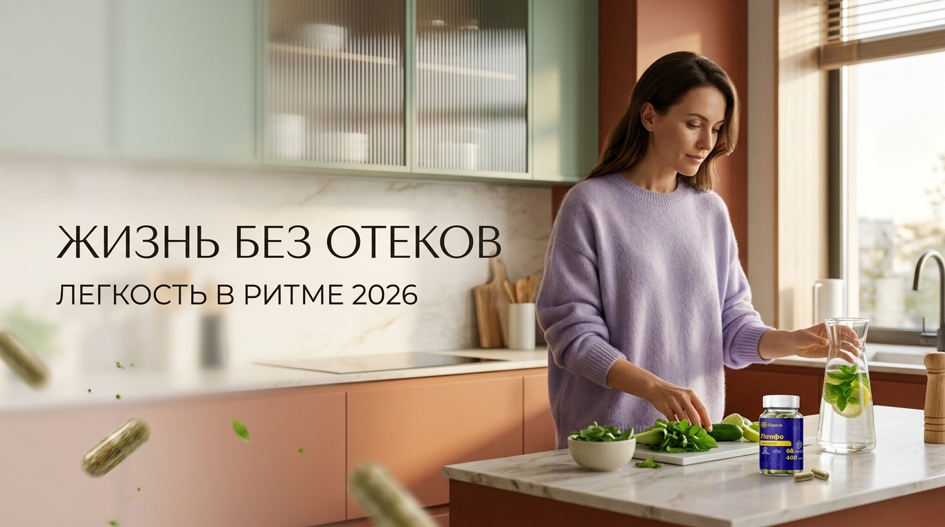 { "result": { "filename": "prichiny-otekov-i-myagkiy-limfodrenazh", "alt": "Способы мягкого очищения организма и лимфодренажа для избавления от отеков в 2026 году", "caption": "Как избавиться от отеков и разогнать лимфу без жестких диет", "title": "Откуда берутся отеки и как вернуть легкость телу", "info": "Иллюстрация для статьи, рассказывающей о причинах появления отеков в современном ритме жизни, а также о методах бережного детокса и разгона лимфы для восстановления легкости тела." } }