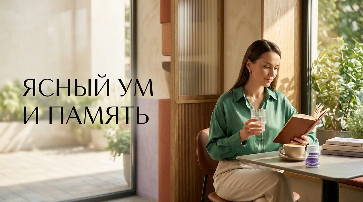 ```json { "result": { "filename": "memorium-brain-health-2026", "alt": "Иллюстрация: ноотроп Мемориум для улучшения памяти, восстановления энергии и снятия тумана в голове", "caption": "Верните ясность ума и энергию с помощью тренировки мозга и ноотропа Мемориум.", "title": "Мемориум: Ясность ума, память и энергия", "info": "Изображение-превью для статьи или рекламного поста о преодолении усталости от ритма 2026 года, борьбе с мозговым туманом и улучшении когнитивных функций." } } ```