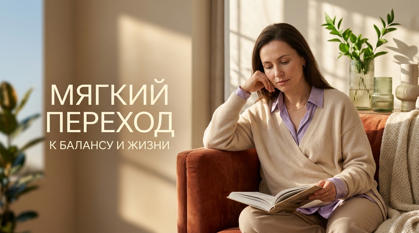 { "result": { "filename": "vyxod-iz-rezhima-ya-sama", "alt": "Женщина расслабляется и восстанавливает силы, символизируя избавление от выгорания и привычки тянуть всё на себе", "caption": "Как мягко выйти из режима «я сама» и остановить выгорание", "title": "Выход из режима «я сама» и преодоление выгорания", "info": "Иллюстрация к психологической статье о том, как перестать брать на себя слишком много, справиться с эмоциональным выгоранием и найти новые силы для жизни." } }