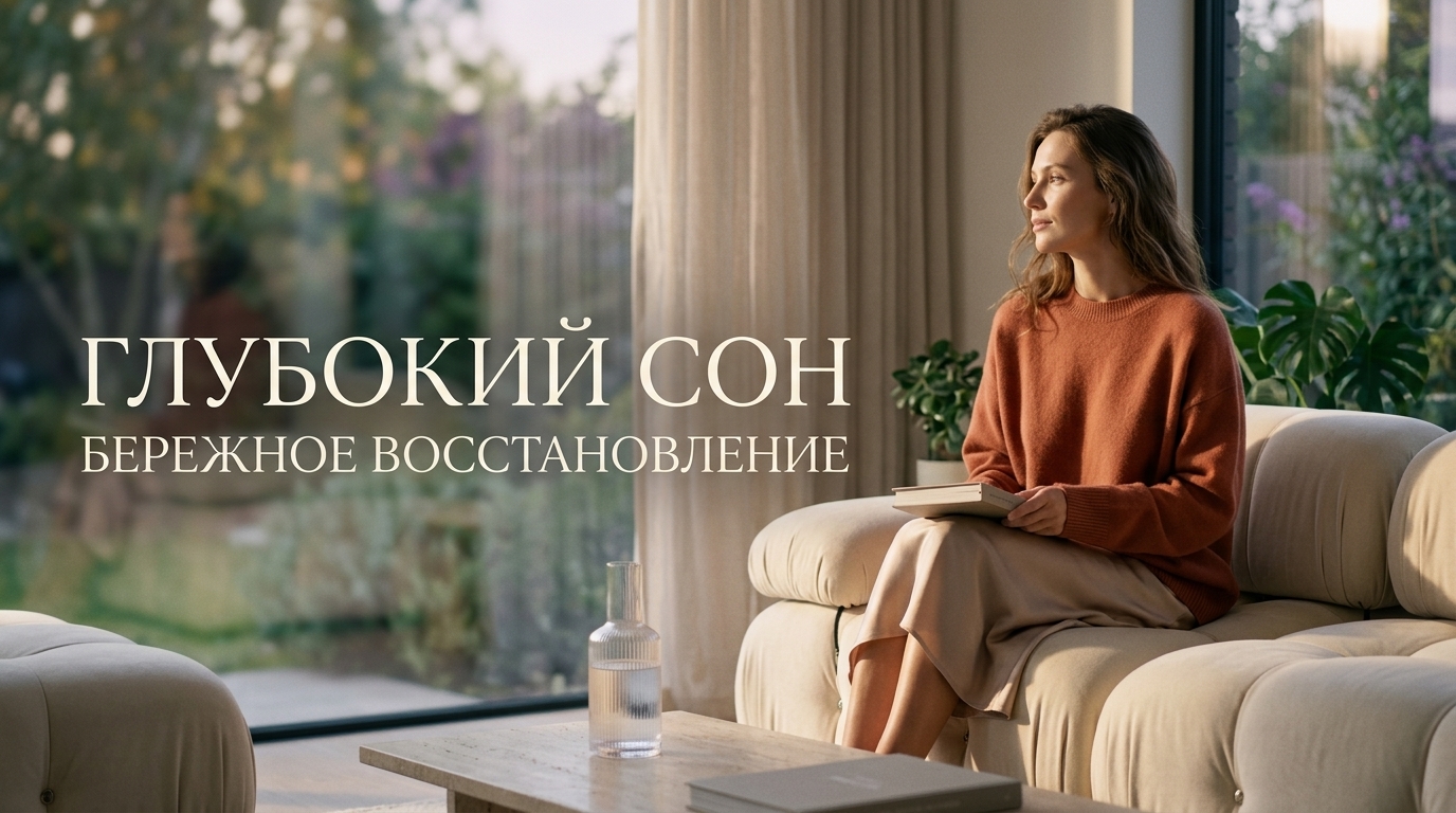 { "result": { "filename": "snyatie-stressa-i-glubokiy-son", "title": "Снятие хронического стресса и восстановление сна", "alt": "Человек мирно спит в комфортной обстановке, символизируя глубокий сон и отсутствие тревоги", "caption": "Бережное избавление от стресса для возвращения здорового сна", "info": "Иллюстрация для статьи о методах борьбы с тревожными мыслями, снятия хронического стресса и нормализации режима сна." } }